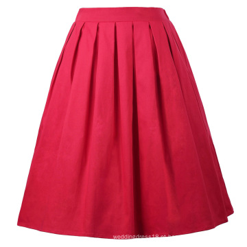 Grace Karin Women&#39;s Vintage Retro plissado lã de verão de algodão vermelho 7 padrões CL010401-7